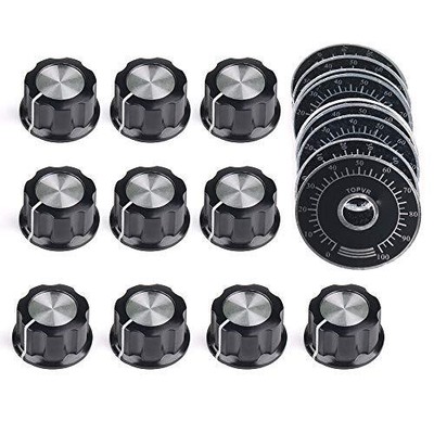 10pcs Adjustable Rotate Button Potentiometer Control Knobs and 0-100... 