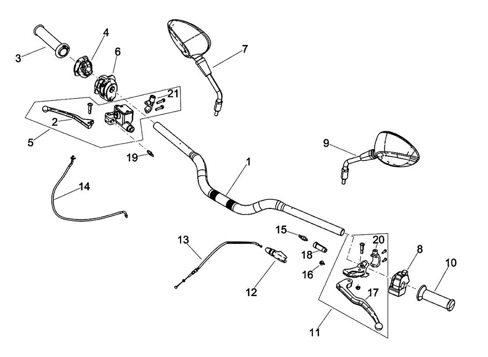 Leva Manubrio Frizione ORIGINALE Sinistra Aprilia RX 125 / SX 125 2018-2025 - Immagine 2 di 3