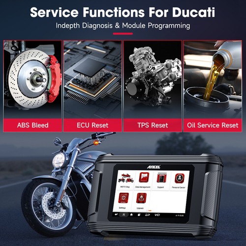 ANCEL MT510 Per Ducati Strumento Diagnostico Guasti Moto OBD2 Scanner Tutto i... - Imagen 3 de 11