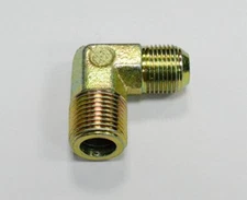 Hydraulic Fitting Adapter Pipe 3/8" BSPT BSP to JIC 9/16-18 AN-06 Male Elbow 90