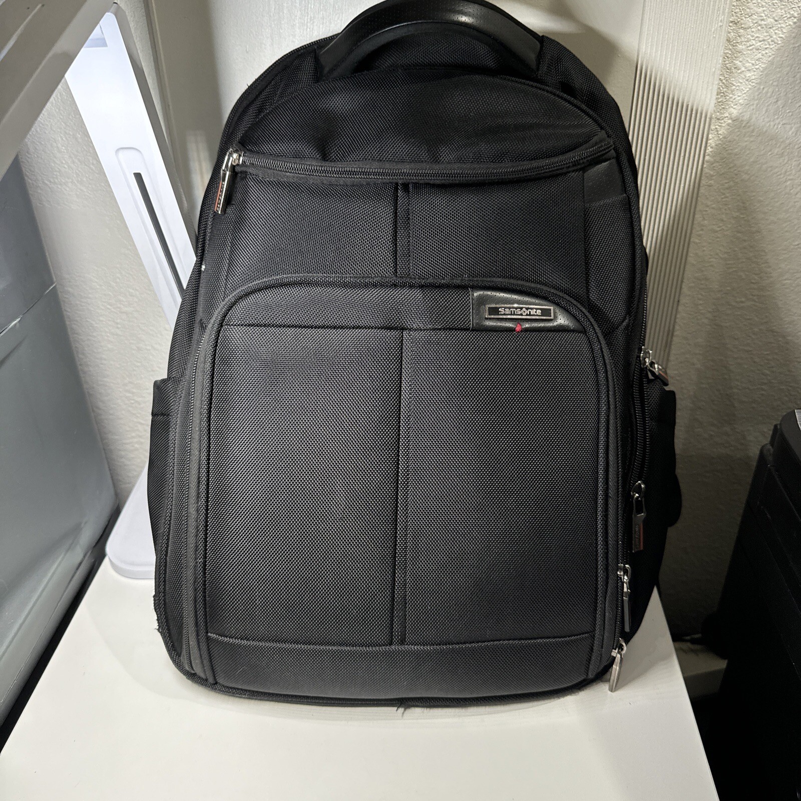 Samsonite Business Laptop Black Padded Backpack College Travel Laser