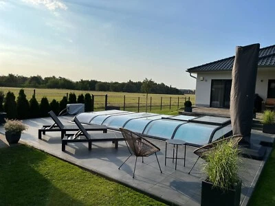 Gfk Schwimmbecken Überdachung 10 Poolhalle,Pool Abdeckung 1060x345x63 NEU - Bild 1 von 4