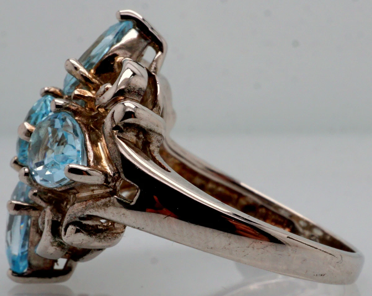 Antique blue topaz ring outlet