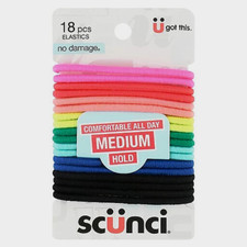 Scunci Elastics Bright Multi Color 36 Pieces Medium Hold 2 Packs 16777