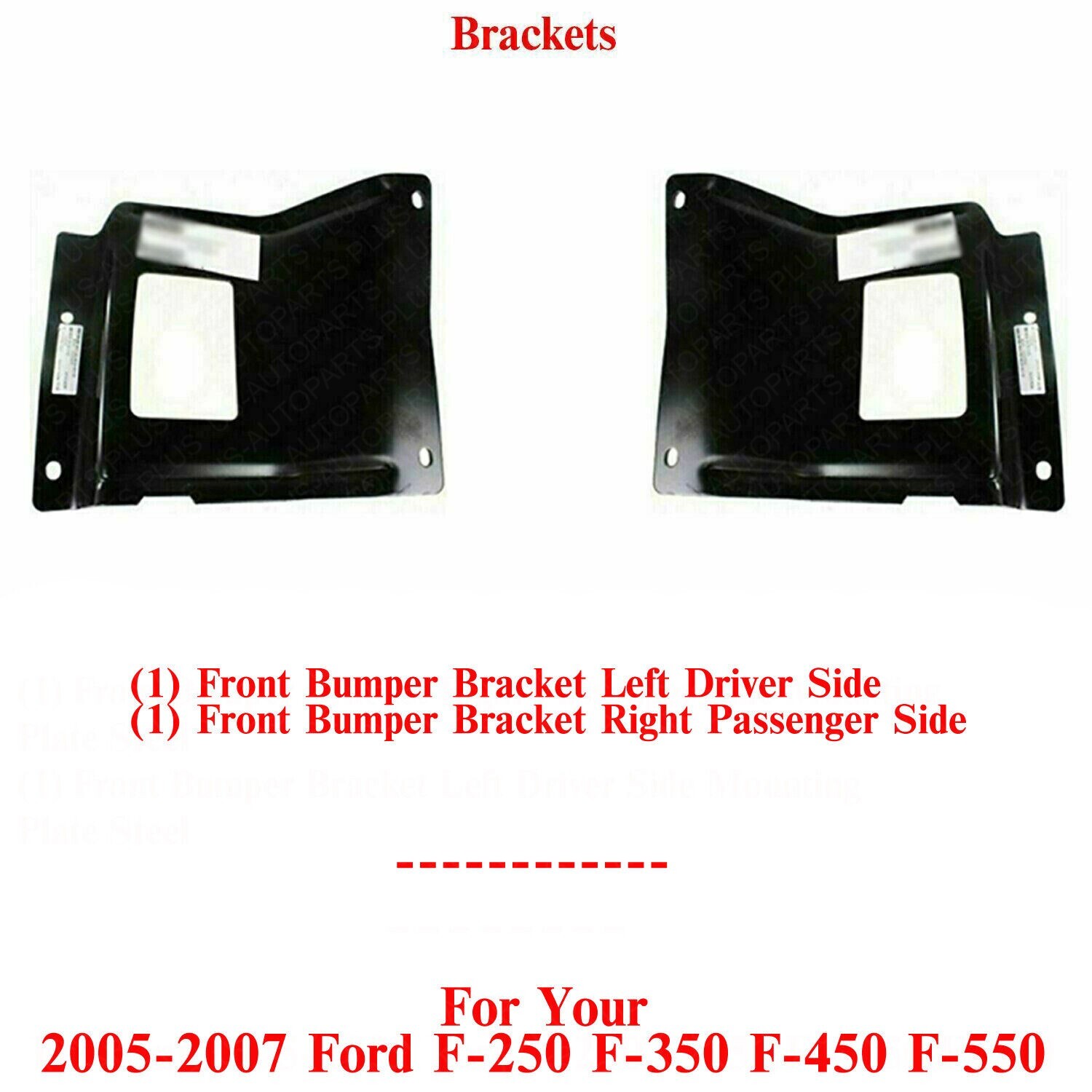 Front Bumper For 2005-2007 Ford F-450 Super Duty Black Painted Black Front Bumper For 2005-2007 Ford F-450 Super Duty Black Painted Black