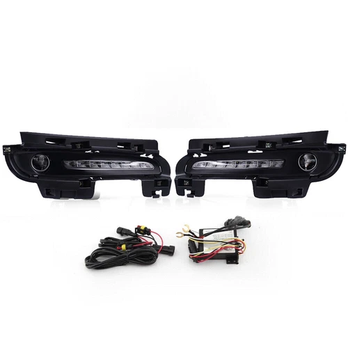 Pair For Jeep Grand Cherokee SRT8 2012-2016 LED DRL Daytime Running Fog Lights image 3