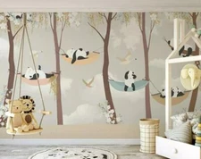 3D Cute Panda Tree 36075NA Wallpaper Wall Murals Removable Wallpaper Fay