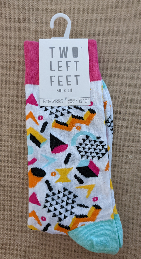 Geometric Socks Unisex Crew Socks Sizes: Women's 10-12.5, Men 8.5-13-image