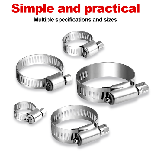 101Pcs Adjustable Hose Clamps Worm Gear Stainless Steel Clamp Assortment set - Picture 10 of 20