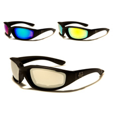CHOPPERS Sunglasses Wind Resistant Padded Mirror Lenses Motorcycle Biker For Men