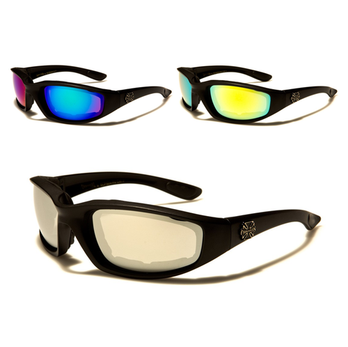 Choppers Biker Herren Designer Sonnenbrille Gratis Etui - Gelbe
