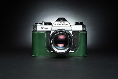 Genuine Real Leather Half Camera Case Bag Cover for Pentax K1000 Film Camera