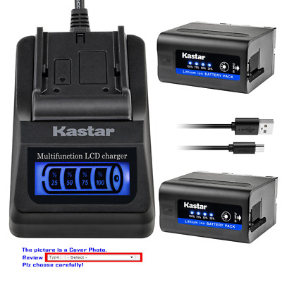 Kastar Battery LCD Quick Charger for Sony NP-F970 & CCD-RV100 CCD-SC5 CCD-SC6