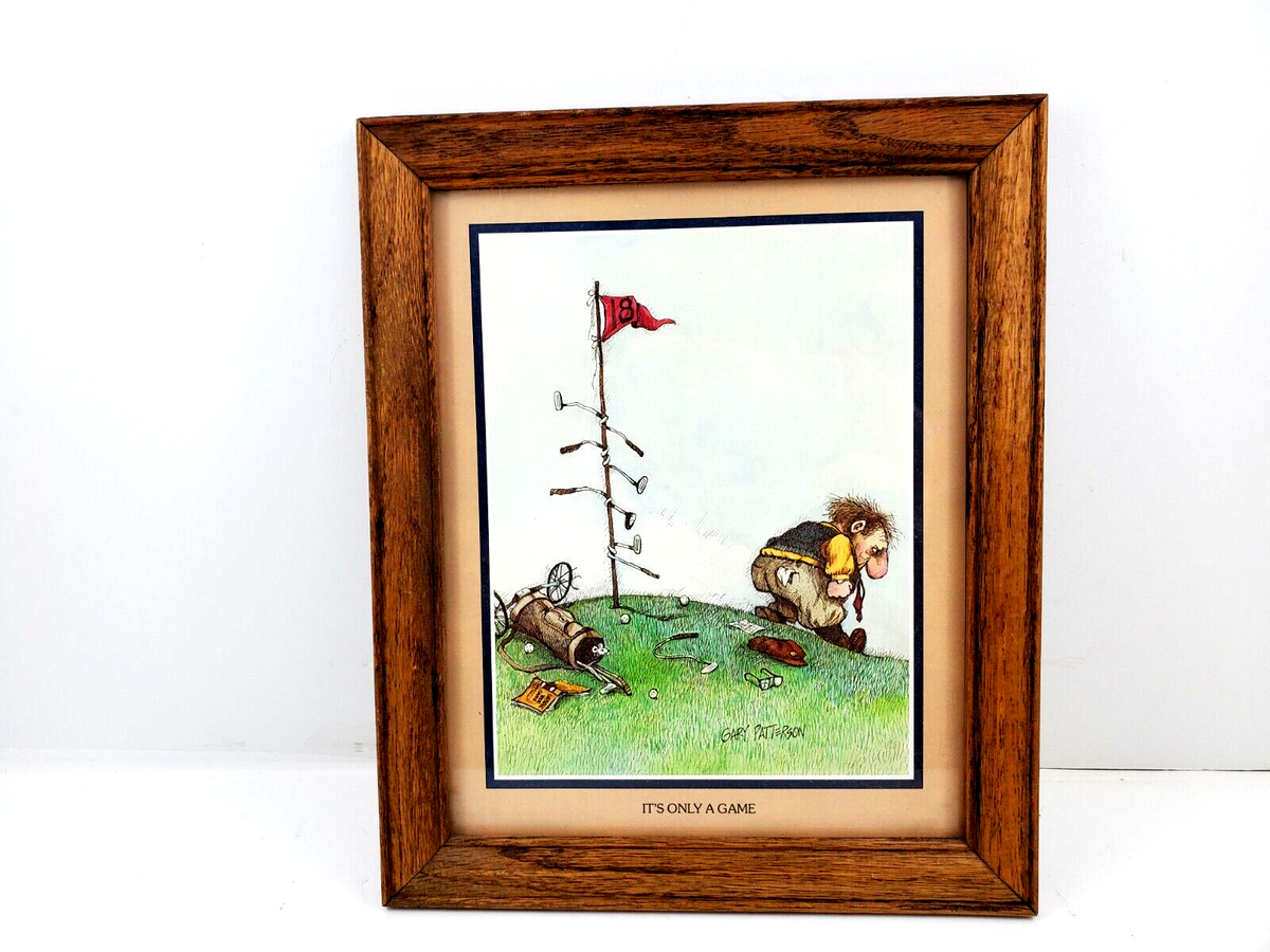 Gary Patterson IT S ONLY A GAME Framed signed Golf Print | eBay