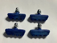 NEW BLUE OLD SCHOOL BMX FREESTYLE BRAKE PADS/SHOES (2 Included) UKAI ARAYA 7X