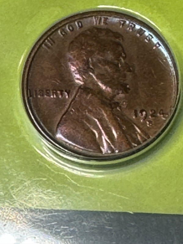 1924-S 1C Lincoln Wheat Cent ANACS EF  45