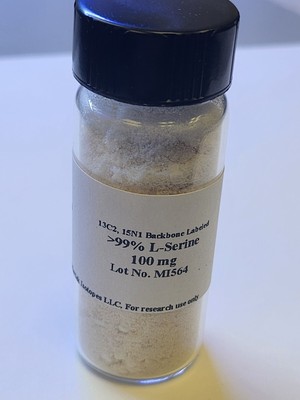 13C2, 15N L-Serine 100 mg Carbon, & Nitrogen 15, Backbone Label M+3