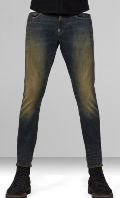 G Star Revend Skinny Jeans Antic Blight Green In Mens Size W36 L36