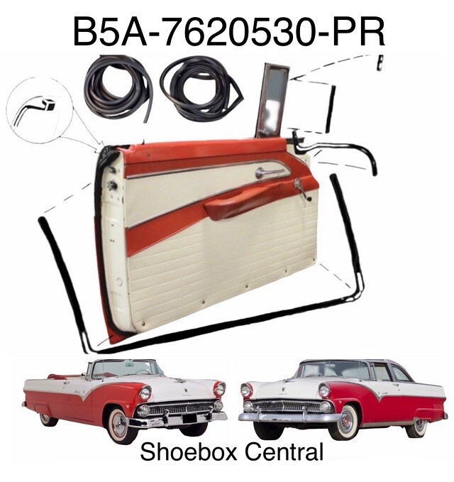8A-7603110-B 1949 1950 1951 Ford Convertible Victoria Single Groove Windshield Windscreen Rubber Seal Weatherstripping