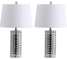   Safavieh Lighting Harlee Silver Chrome LED Table Lamp Set Of 2      