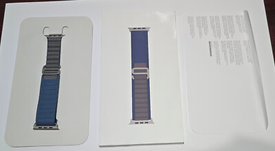 Unused MEDIUM (M) Apple Watch 49mm ALPINE LOOP BLUE Band MT5L3AM/A in Retail Pkg