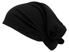 Black Head Wrap Headband Cover Stretch Over Ears Soft Comfortable