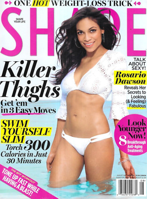 Shape Magazine Rosario Dawson Workouts Weight Loss Anti-Aging Treatments 2011