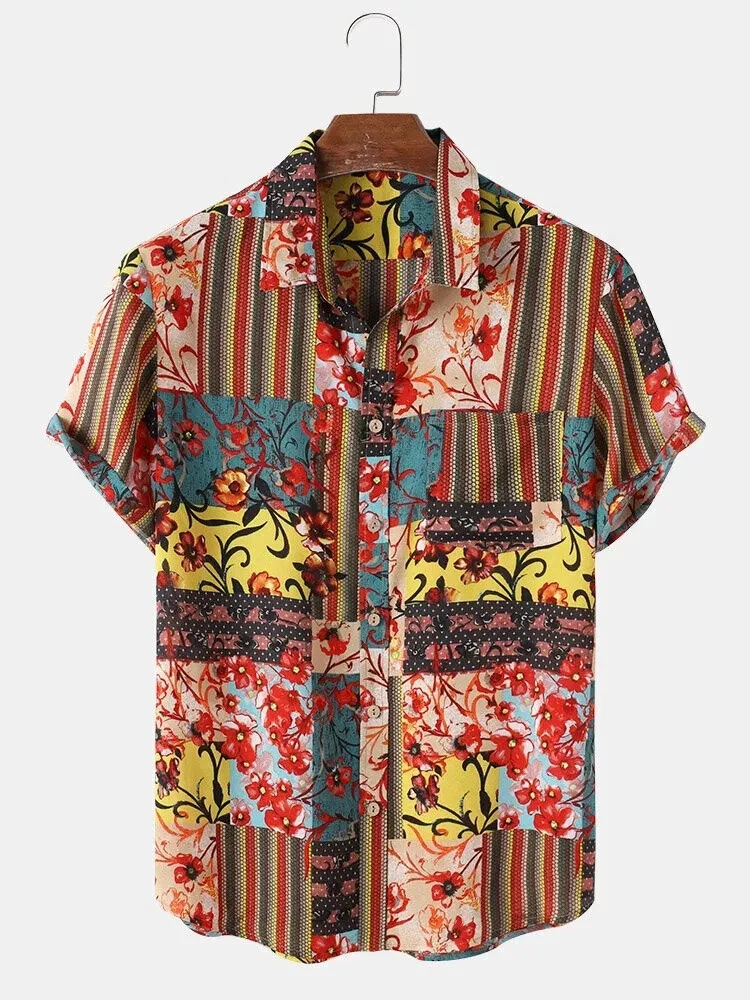 JG42 Brown Digital Printed Shirt