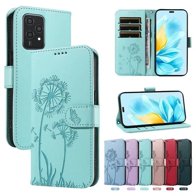 Gemustert Handy Flip Leder  SchutzHülle Etui Wallet Karte Seil Book Tasche Case - Bild 1 von 4