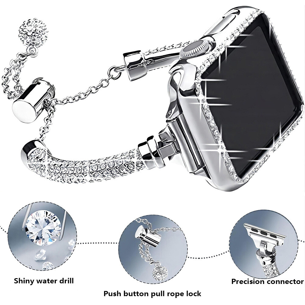 For Apple Watch Ultra SE Diamond Bracelet Wristband