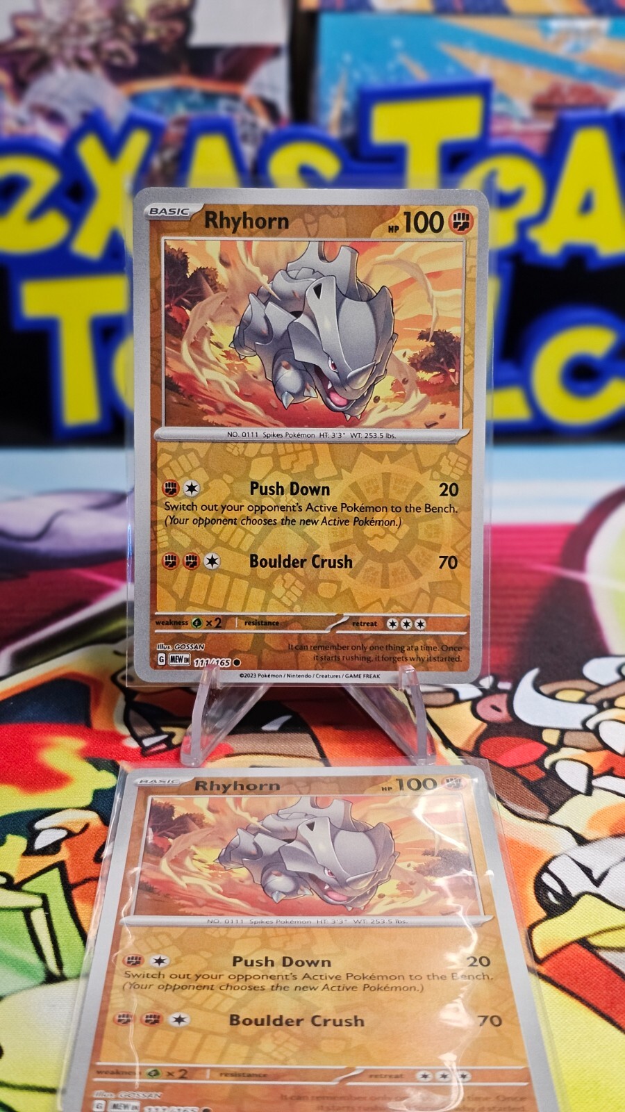 2023 Near Mint Pokemon Rhyhorn 111/165 Reverse Scarlet Violet 151 English