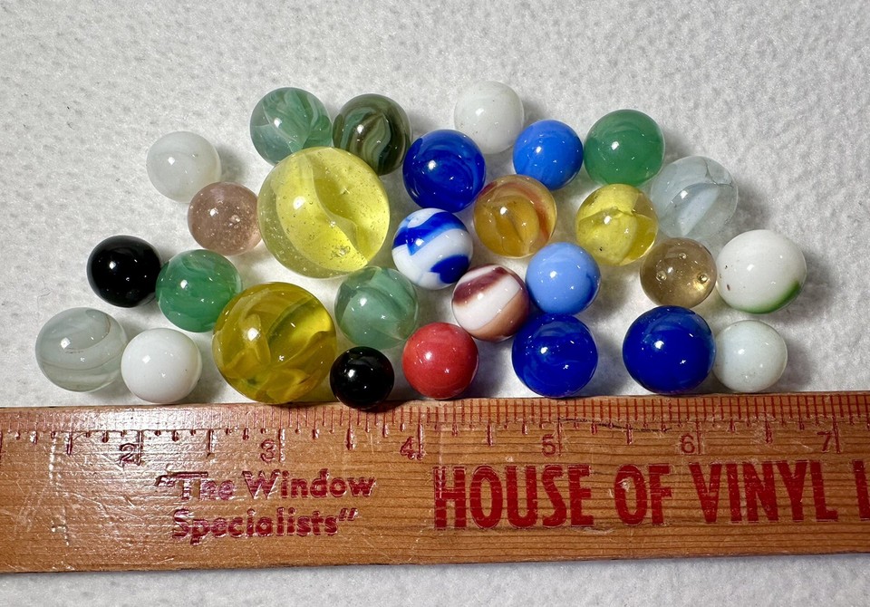 Lot of Various Size and Type of Vintage Glass Marbles eBay