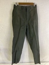 Vtg US Army AG-44 Trousers Pants Mens W 30 L 32 Short 100 Wool Serge Green READ