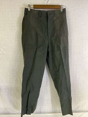 Vtg US Army AG-44 Trousers Pants Mens W 30 L 32 Short 100% Wool Serge Green  READ