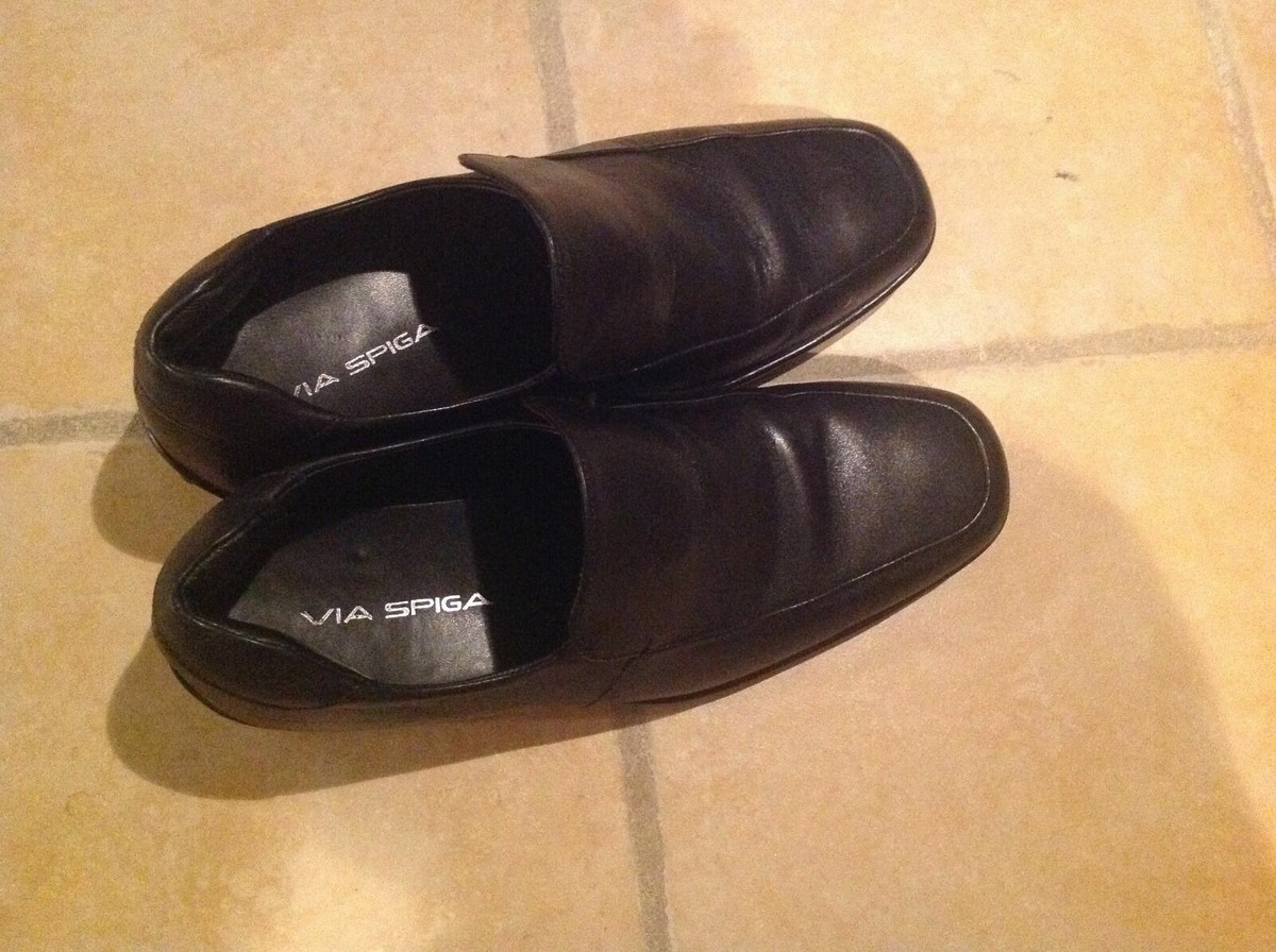Studio Via Spiga Black Leather Dress Shoes 10 M via spiga mens shoes products for sale | eBay main image 3