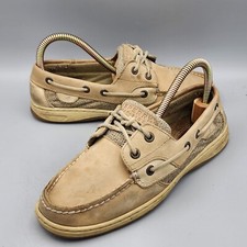 SPERRY WOMEN'S BLUEFISH 2 EYE BOAT SHOE SIZE 7.5 M LINEN/OAT 9276619