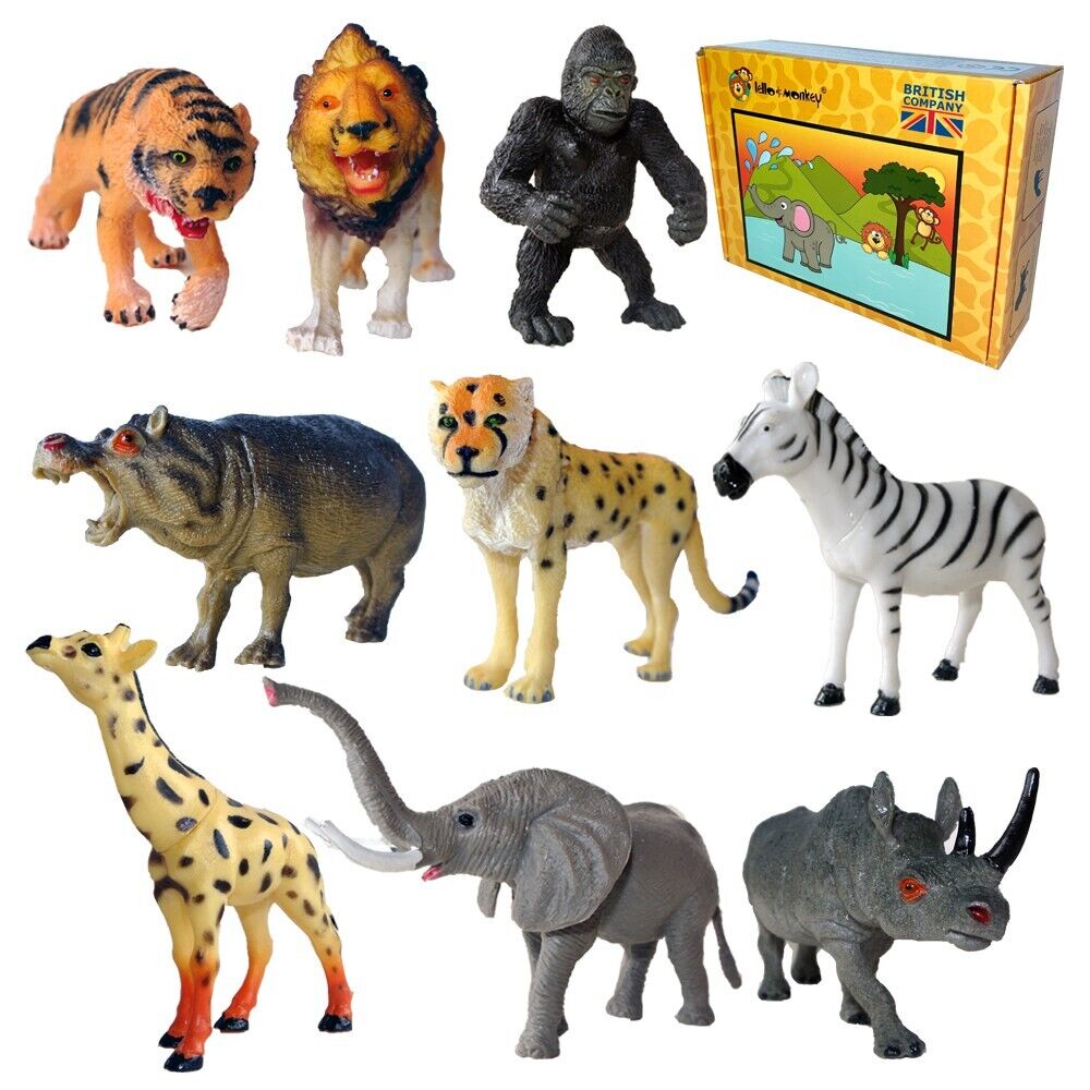 Jumbo Playset Safari Animals From Large Animal Figures Toy Bag Of Large ...