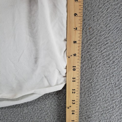 Abercrombie Kids 15/16 White T-Shirt Ruffle Sides Embroidered Moose Cap Sleeves - Picture 11 of 18