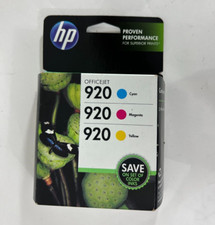 HP 920 Color Cyan Magenta Yellow OfficeJet Ink Cartridge - Exp May 2013