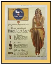 Vtg Rolf Armstrong Pin Up for Hires Root Beer Illustration 1933 No Frame Read