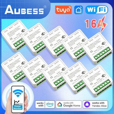 Tuya 16A MINI Wifi Switch DIY 2-way Remote Control Timer Relay Automation For Sm