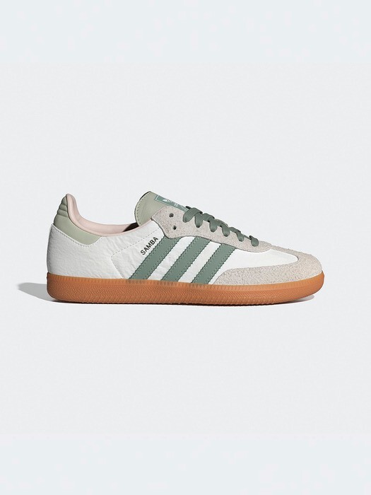 Adidas Adidas Samba OG Cloud White Silver Green 4-12Size Adidas Adidas Samba OG Cloud White Silver Green 4-12Size