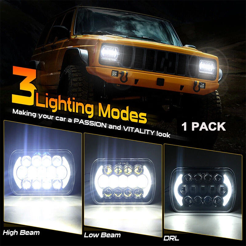 For Isuzu Pickup 1984-1995 2pcs 7x6'' Led Headlights High-Low Beam DRL DOT New S - Image 3 of 4