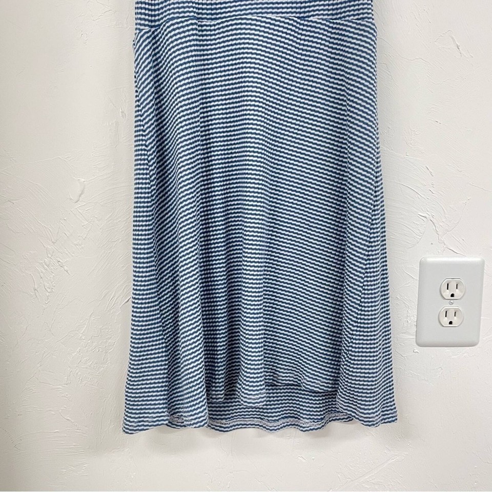 Urban Outfitters Blue & White Stripes Sleeveless Fit & Flare Mini Dress