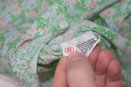 Vintage 70s Blouse Womens S Green Floral Long Sleeve Shirt French Daggar Collar - Picture 7 of 8
