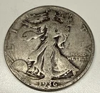 1936 WALKING LIBERTY 90% SILVER HALF DOLLAR US MINT COIN ER37