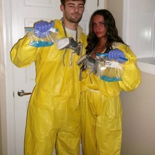 Full Zip Hooded Long Sleeve Jumpsuit Breaking Bad Cosplay Hazmat Suit