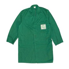 Vintage Lab Coat Size L Green 70s Doctor French Chore Jacket Workwear Oi Polloi