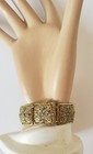 VINTAGE ALICE CAVINESS STERLING MARCASITE FILIGREE PANEL BRACELET, GERMANY — photo 3
