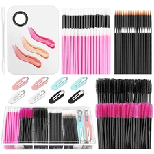 Makeup Mixing Tray with Disposable Accessories Kit - Mascara Wands, Lip Applicat